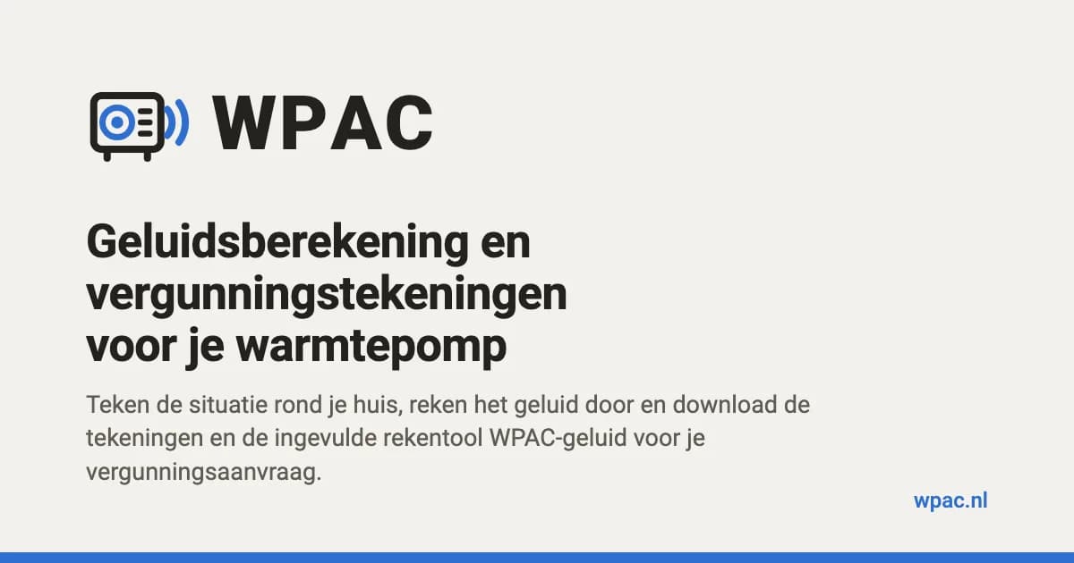 WPAC: noise calculation and permit drawings for your heat pump.